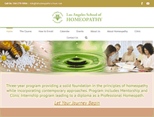 Tablet Screenshot of lahomeopathicschool.com